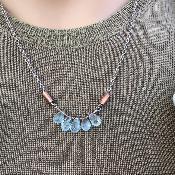 Sundance Charm Aquamarine Necklace - Picture 5 of 10